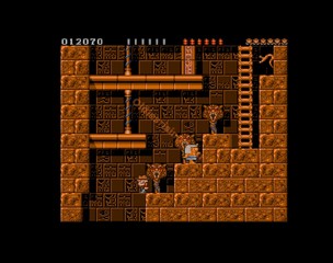 une photo d'Ã©cran de Rick Dangerous sur Commodore Amiga